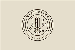 Weather temperature thermometer logo, a Branding & Logo Template by zyxroun shop