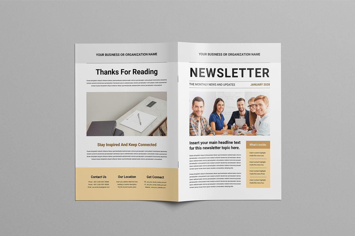 Newsletter | Canva & InDesign, a Magazine Template by Leaflove (Photo 9 of 10)