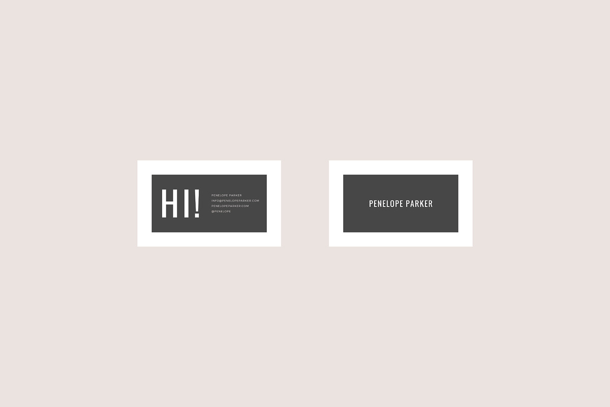Penelope Business Card Template, a Business Card Template by studiolmh (Photo 4 of 4)