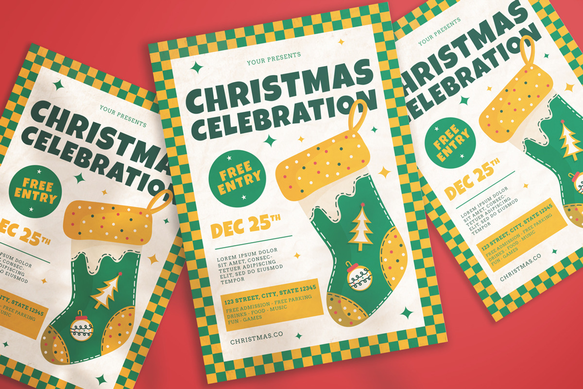 Christmas Celebration Flyer Set, a Flyer Template by KMZVR.Lab (Photo 2 of 6)