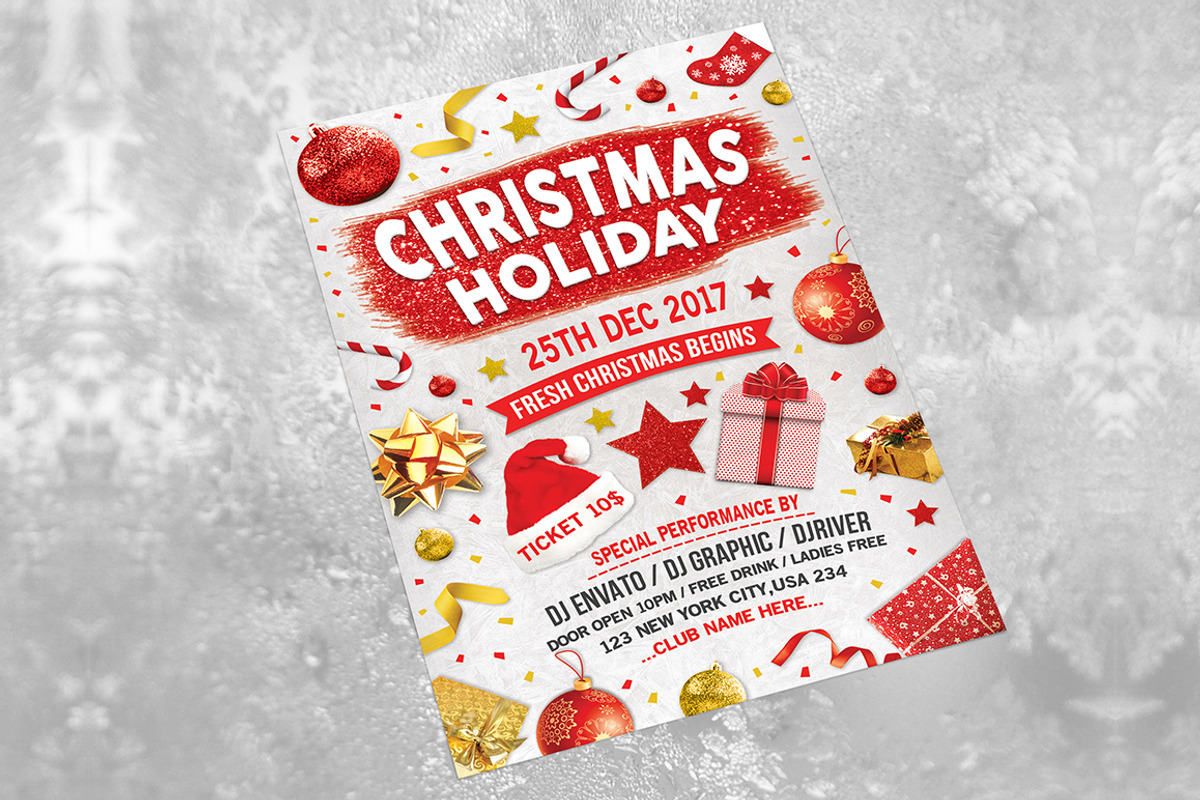 Merry Christmas Flyer, a Flyer Template by Creative  designer (Photo 5 of 8)