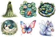 Whimsical Fairy Forest Clipart, an Illustration by Daily.Designs (Thumbnail 9 of 11)