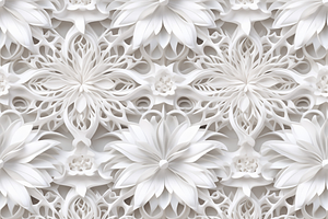 10 3d Lace Flora Seamless Pattern 4k