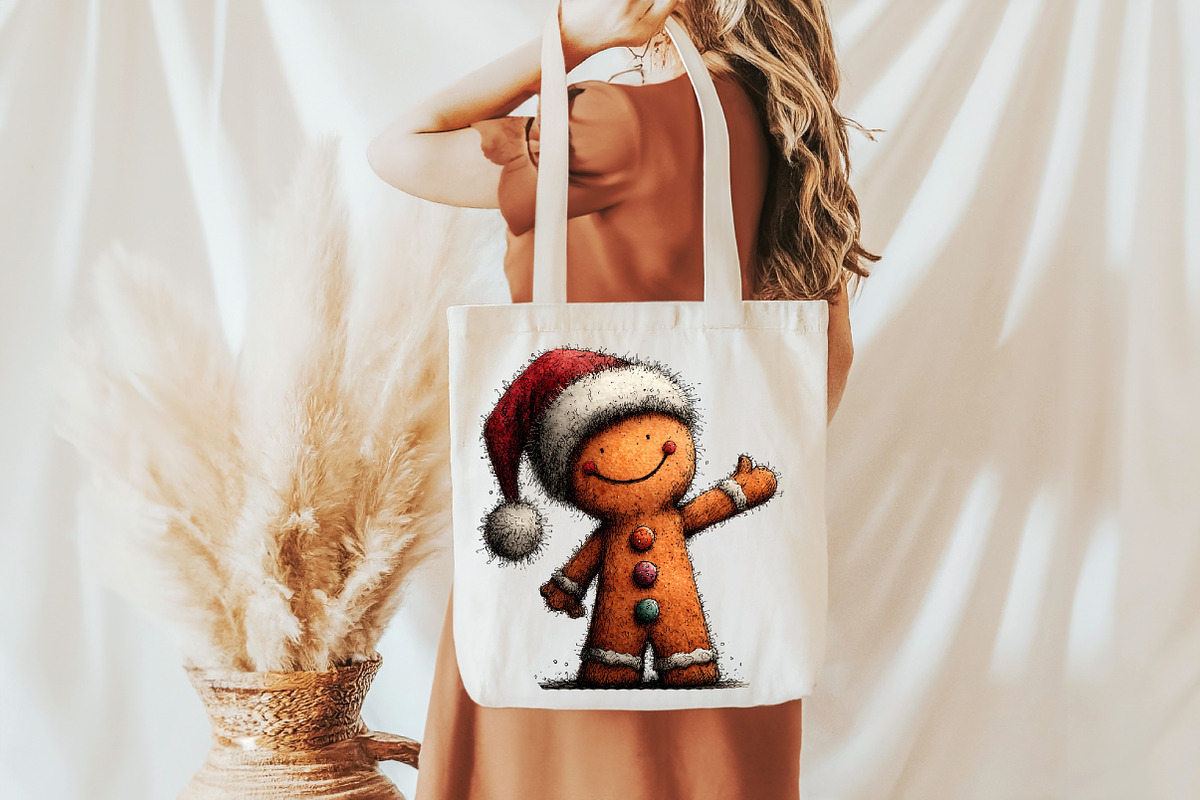 Whimsical Funny Gingerbread Clipart, a Seasonal Illustration by Designworld (Photo 8 of 8)