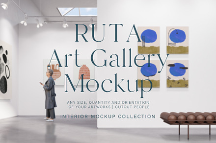 RUTA: Art Gallery Canvas Mockup, a Household Mockup by harno.mockup