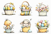 Easter Basket Clipart Set, an Illustration by Libby Wishes (Thumbnail 4 of 8)
