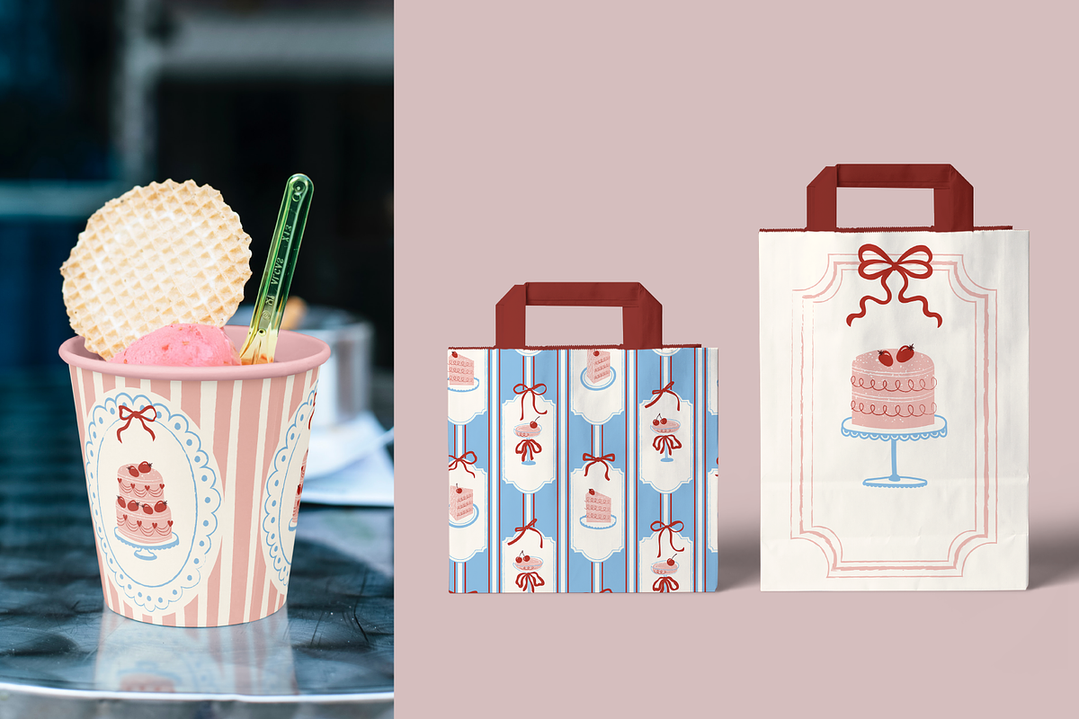 Vintage Cakes • vector collection, a Food Illustration by dariikos (Photo 5 of 19)