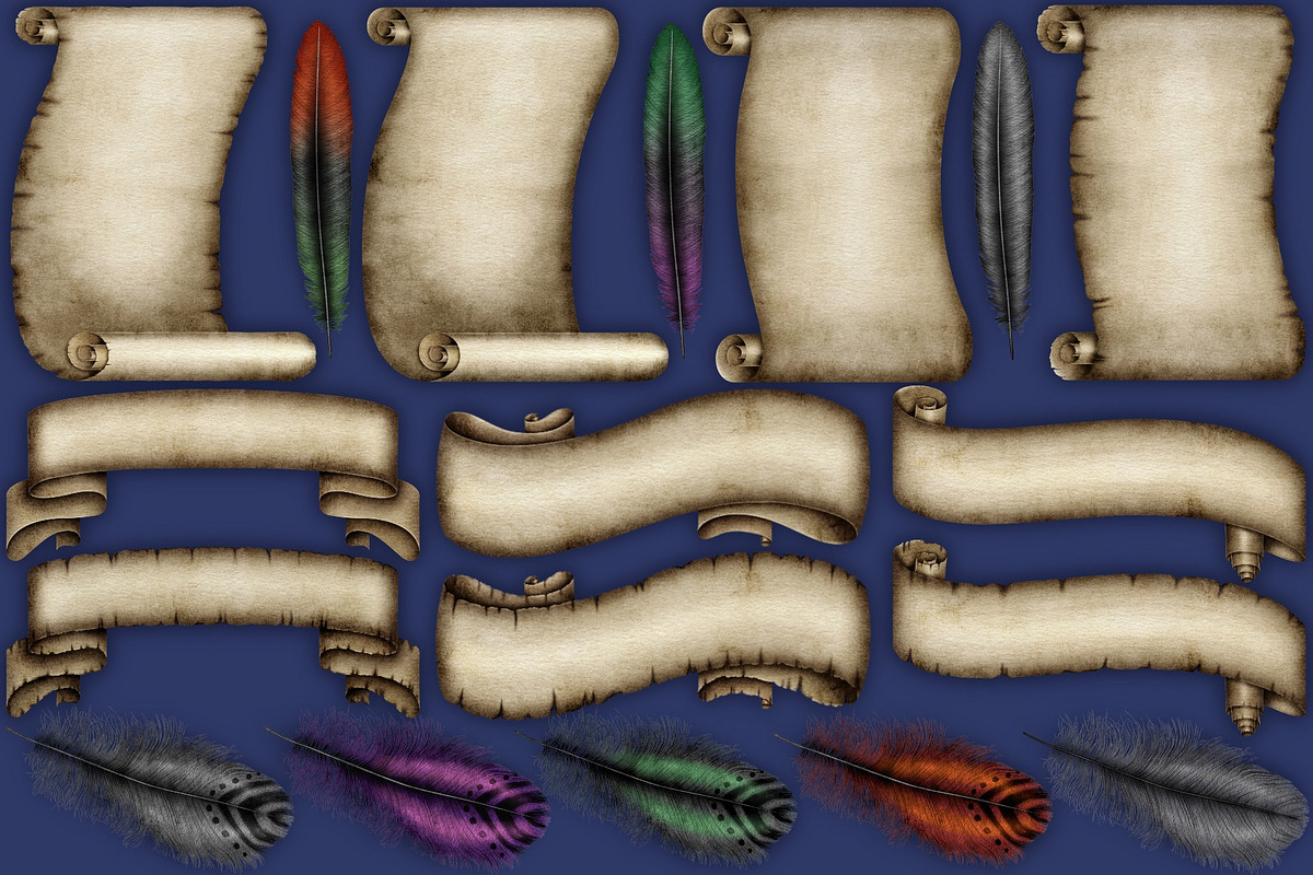 Crystal Magic, Dark clip art set., a Seasonal Illustration by Happy Sloth Graphics (Photo 11 of 18)