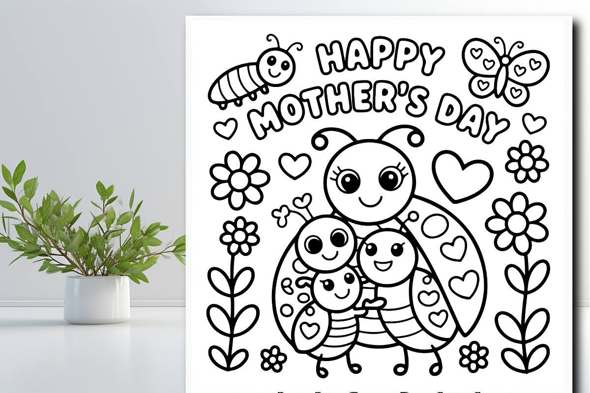Cute Bugs and Insects Mother's Day, a Seasonal Illustration by Design Zone (Photo 2 of 5)