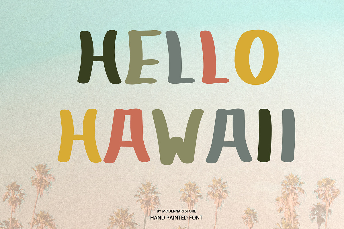 Hello Hawaii - Modern Font, a Sans Serif Font by Spark Studio Brushes (Photo 1 of 7)
