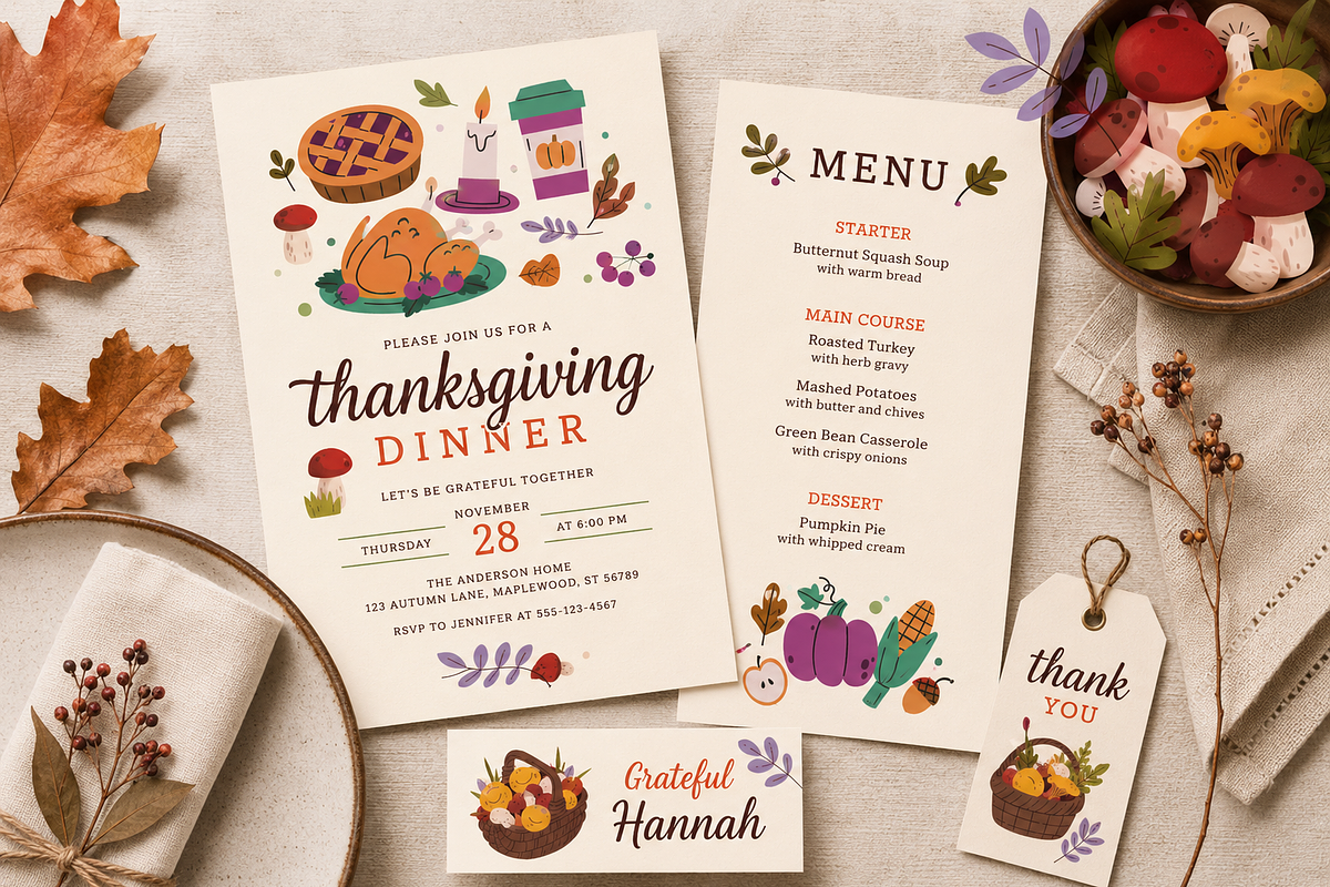 Thanksgiving – Autumn & Harvest, a Seasonal Illustration by Anna Studio (Photo 3 of 11)