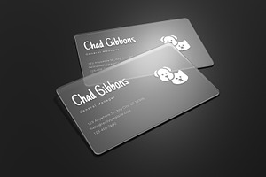 Transparent Business Card Mockups