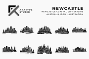 Newcastle Skyline Icons, a Solid Icon by Akatype Studio (Thumbnail 1 of 3)