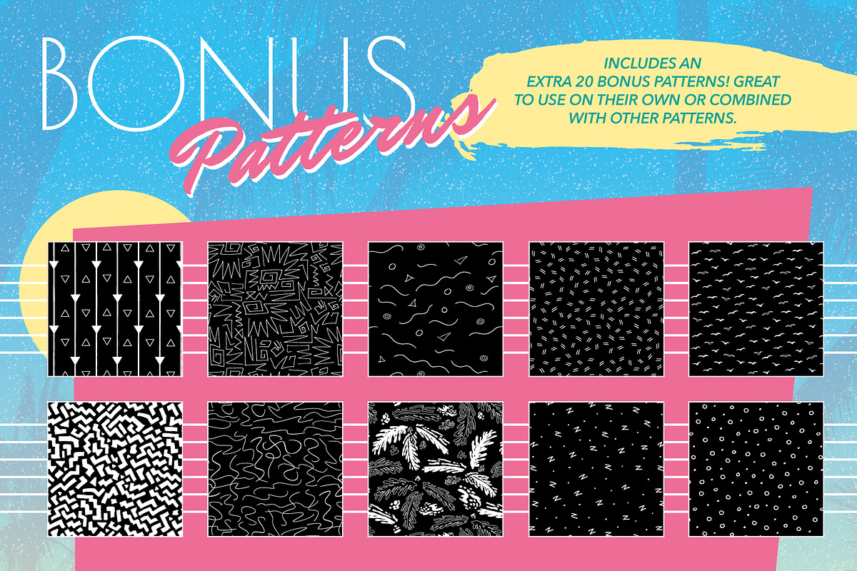 1980s Retro Fashion Patterns Vol 2, a Pattern Graphic by Wingsart Studio (Photo 6 of 8)