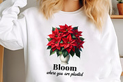 Christmas Poinsettia Flower PNG Clip, an Illustration by RobertsArt (Thumbnail 3 of 5)
