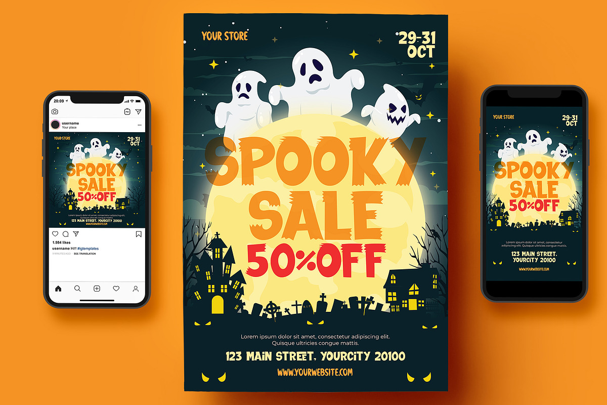Halloween Sale Flyer, a Flyer Template by Creativestoree (Photo 4 of 5)