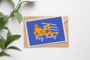 Funny animals drink, party cards set, an Animal Illustration by Good Studio (Thumbnail 10 of 14)