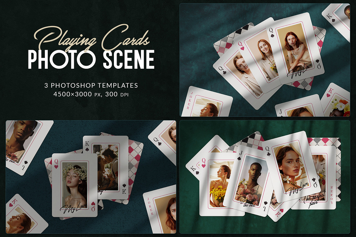 Playing Cards Photo Scenes, a Merchandise Mockup by Andrew Skoch Design (Photo 1 of 5)
