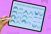 Male Character Portrait brushes, a Brush Add-On by Brushed Rose (Thumbnail 4 of 4)