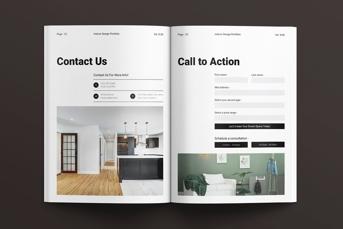 Interior Design Portfolio Template, a Brochure Template by E-Type (Photo 9 of 10)