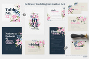 Delicate Wedding Invitation Set, an Invitation Template by Azka Creative (Thumbnail 1 of 6)