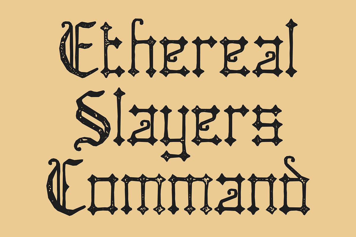 CS Bastille Stamp, a Blackletter Font by Craft Supply Co. (Photo 2 of 8)