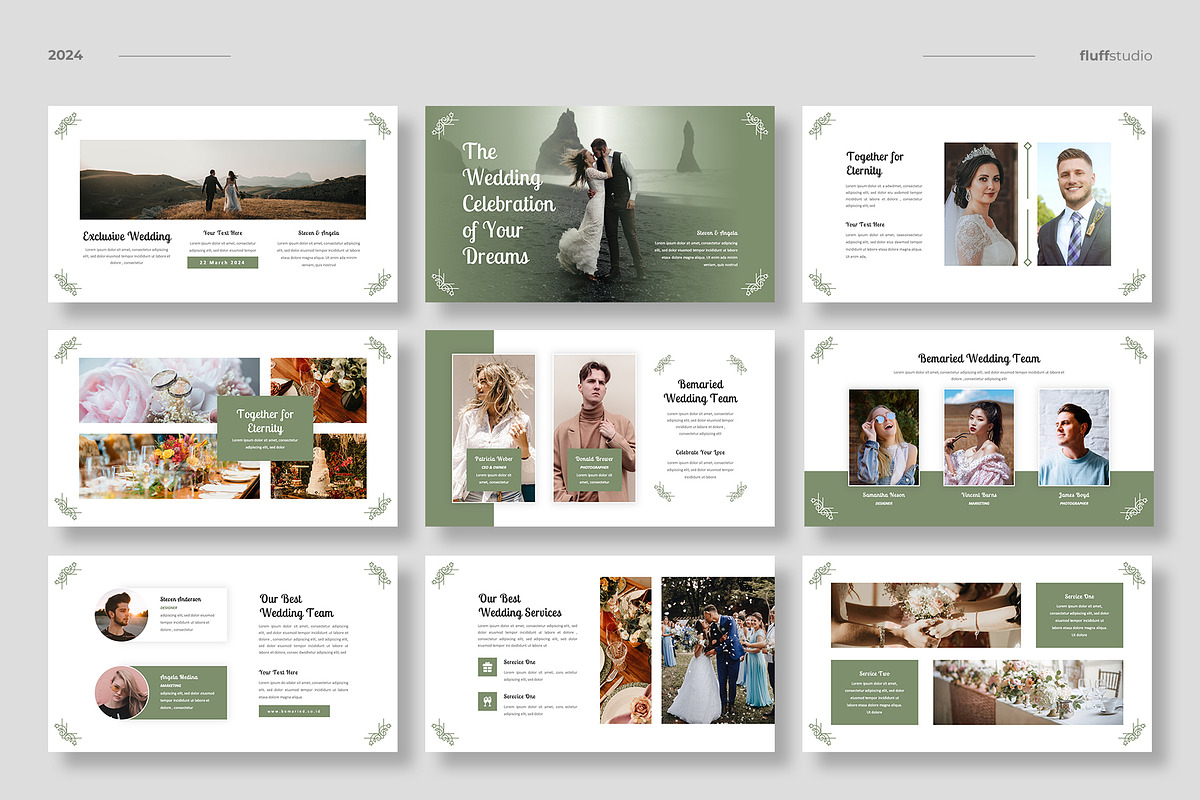 Wedding Google Slides Template, a Presentation Template by fluffstudio (Photo 3 of 5)