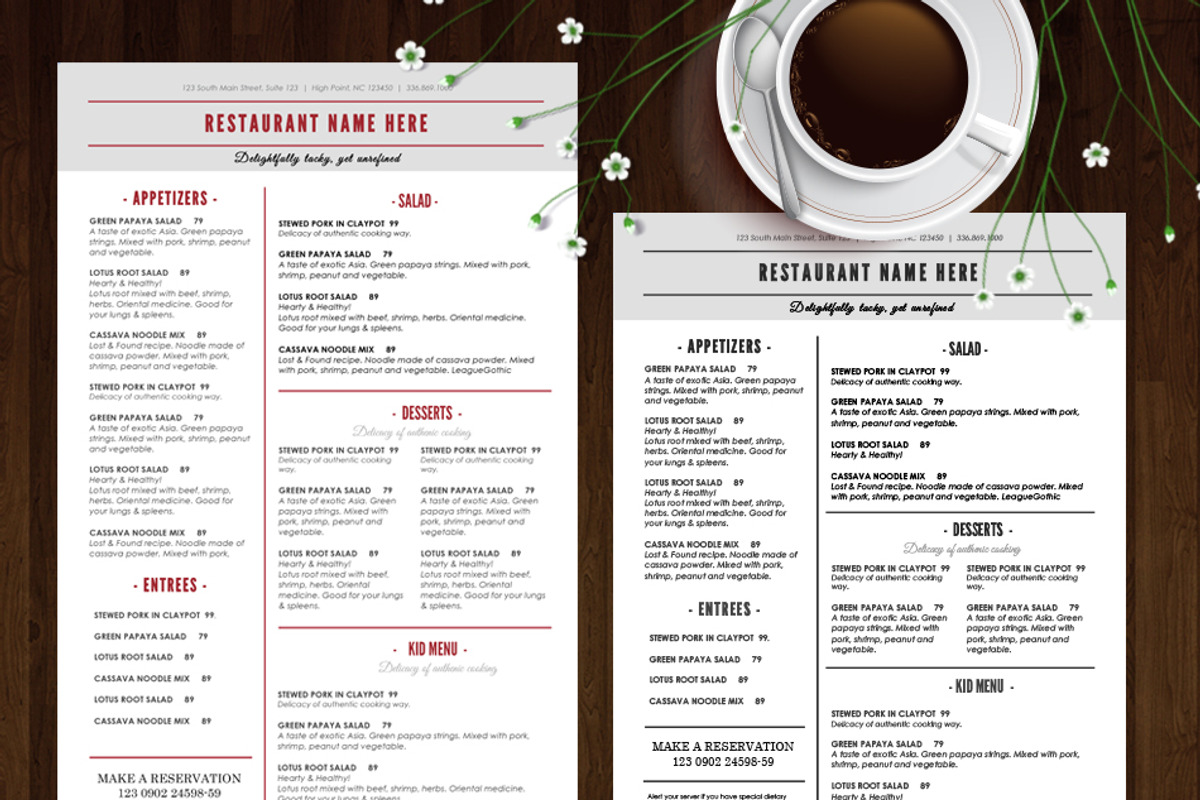Restaurant Menu, a Brochure Template by AIW SOLUTIONS (Photo 1 of 6)