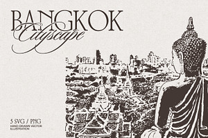 Bangkok Cityscape Sketches, an Empty State Illustration by TheMountBirdStudio