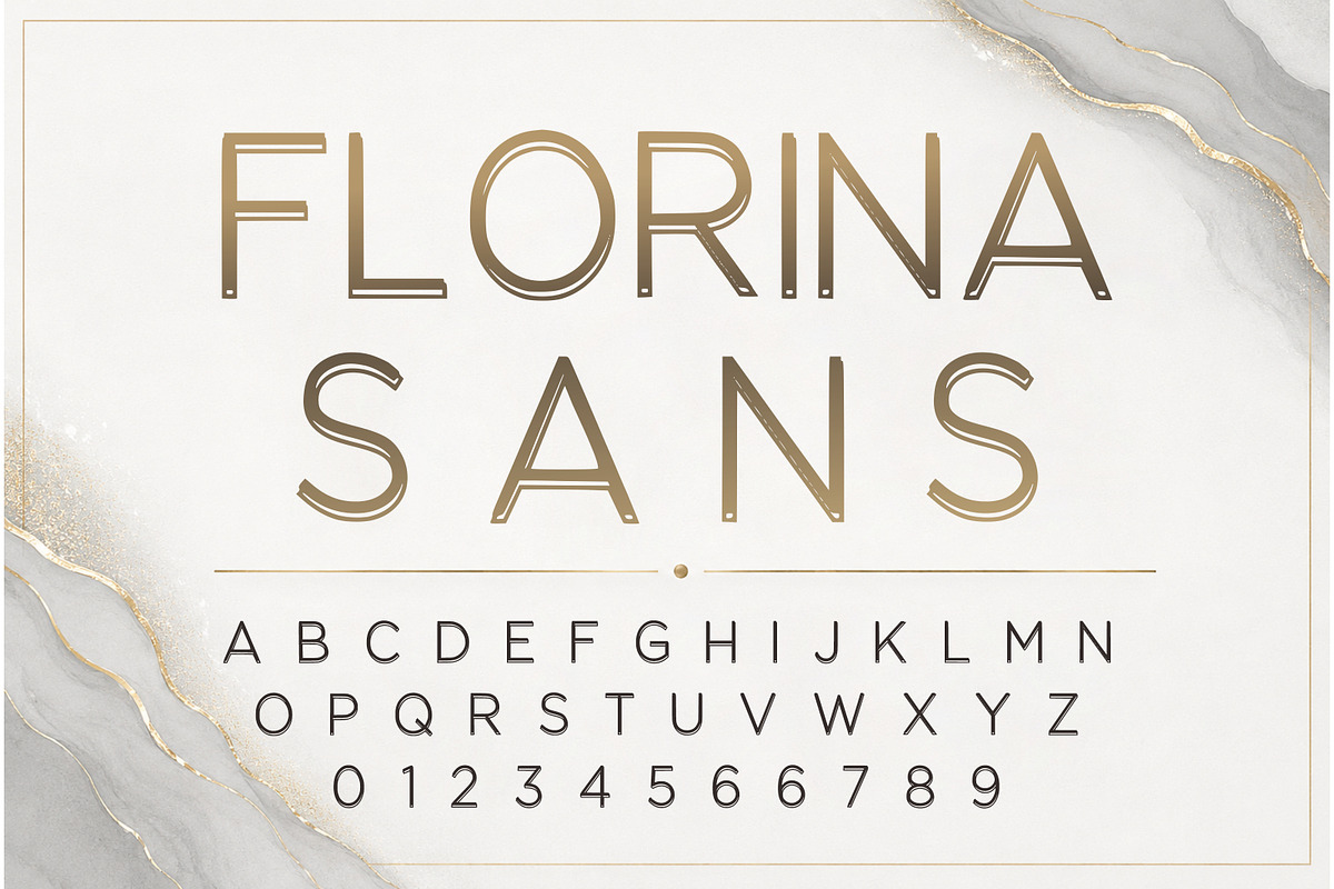 Florina Sans – Elegant Art Deco, a Sans Serif Font by Limited.studio (Photo 1 of 7)