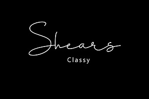Shears Classy Font, a Script Font by Face Lab
