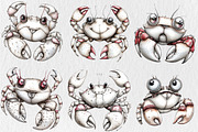Whimsical Summer Crab Clipart, an Illustration by Rose Art (Thumbnail 2 of 6)