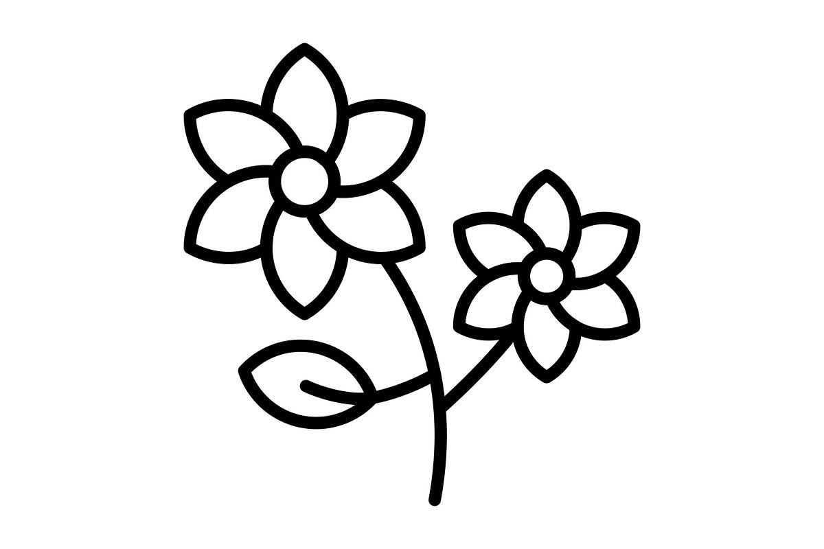 Flower Line Icon, an Icon by Pexelpy