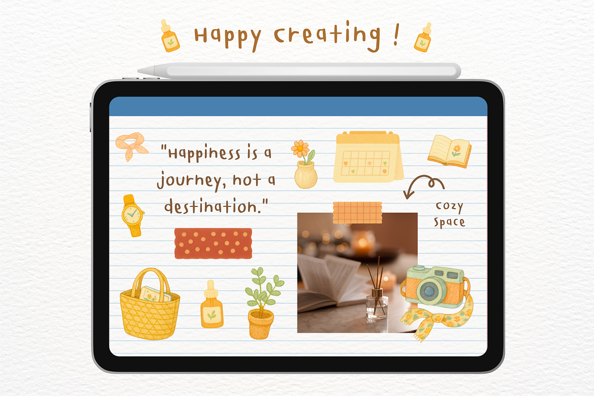 Cozy Spring Goodnotes Stickers, an Illustration by mimimeow (Photo 3 of 3)