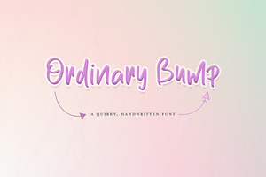Ordinary Bump Font
