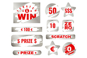 Scratch Card. Scratches With Brush