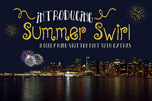 Summer Swirl, Curly Handwriten Font