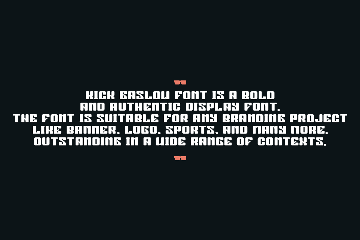 Kick Gaslow, a Sans Serif Font by QR Design Studio (Photo 6 of 9)