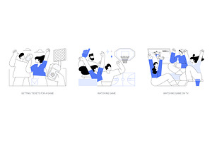 College sport fans isolated cartoon, an Education Illustration by Visual Generation