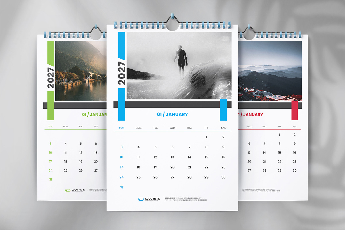Wall calendar design template, a Stationery Template by Tanmoy Topu (Photo 5 of 5)