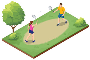 An isometric illustration of a man, a Sport Illustration by Golden Sikorka