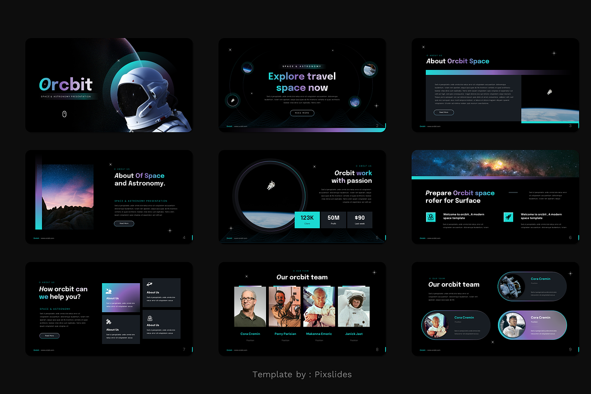 Space & Astronomy PowerPoint, a Presentation Template by Pixslides (Photo 2 of 5)