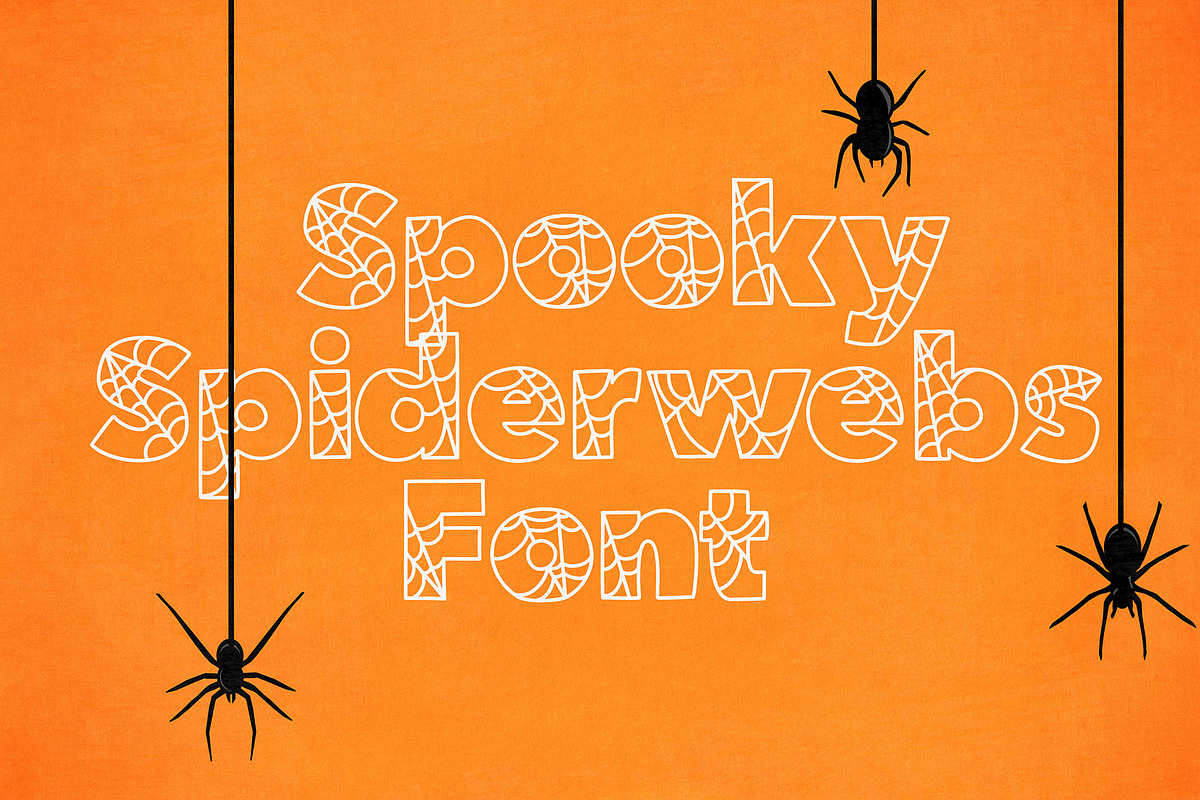 Spooky Spiderwebs Font, a Font by Miss Kate (Photo 1 of 2)