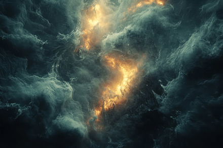 Dynamic clouds of smoke and fire intertwine, creating an otherworldly atmospher, a Background Photo by ImageMir