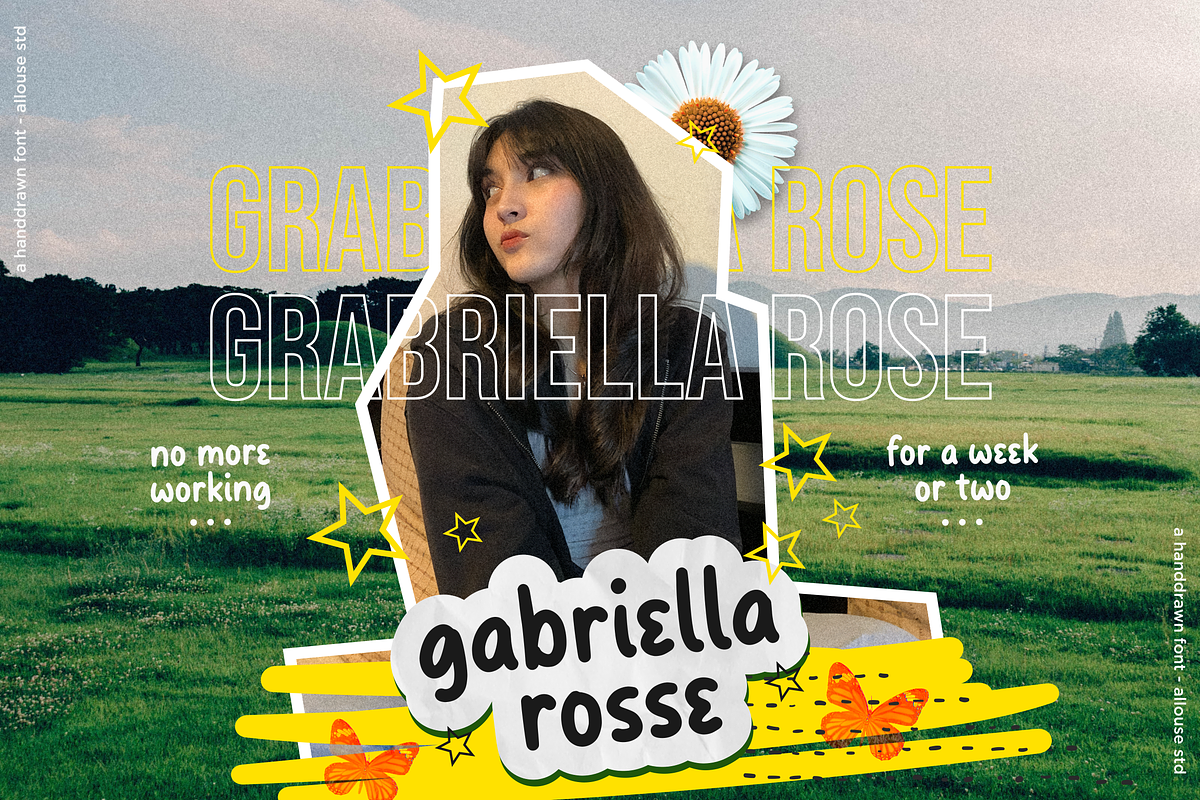 Gabyrose A Monoline Hand drawn, a Handwritten Font by Allouse Studio (Photo 3 of 10)