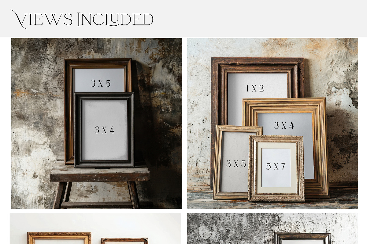Vintage Frames PNG & PSD Mockups, a Product Mockup by mock-ups (Photo 2 of 10)