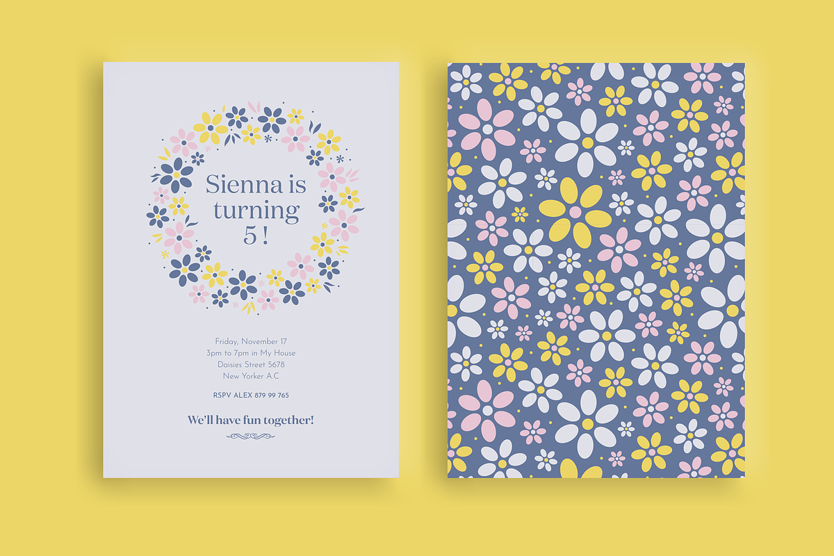 Flower Fever | Birthday Invitation, an Invitation Template by Mercato del Sole (Photo 3 of 3)