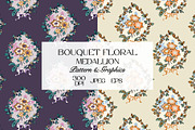 Floral Medallion Seamless Pattern, a Pattern Graphic by StudioGlouna (Thumbnail 1 of 11)