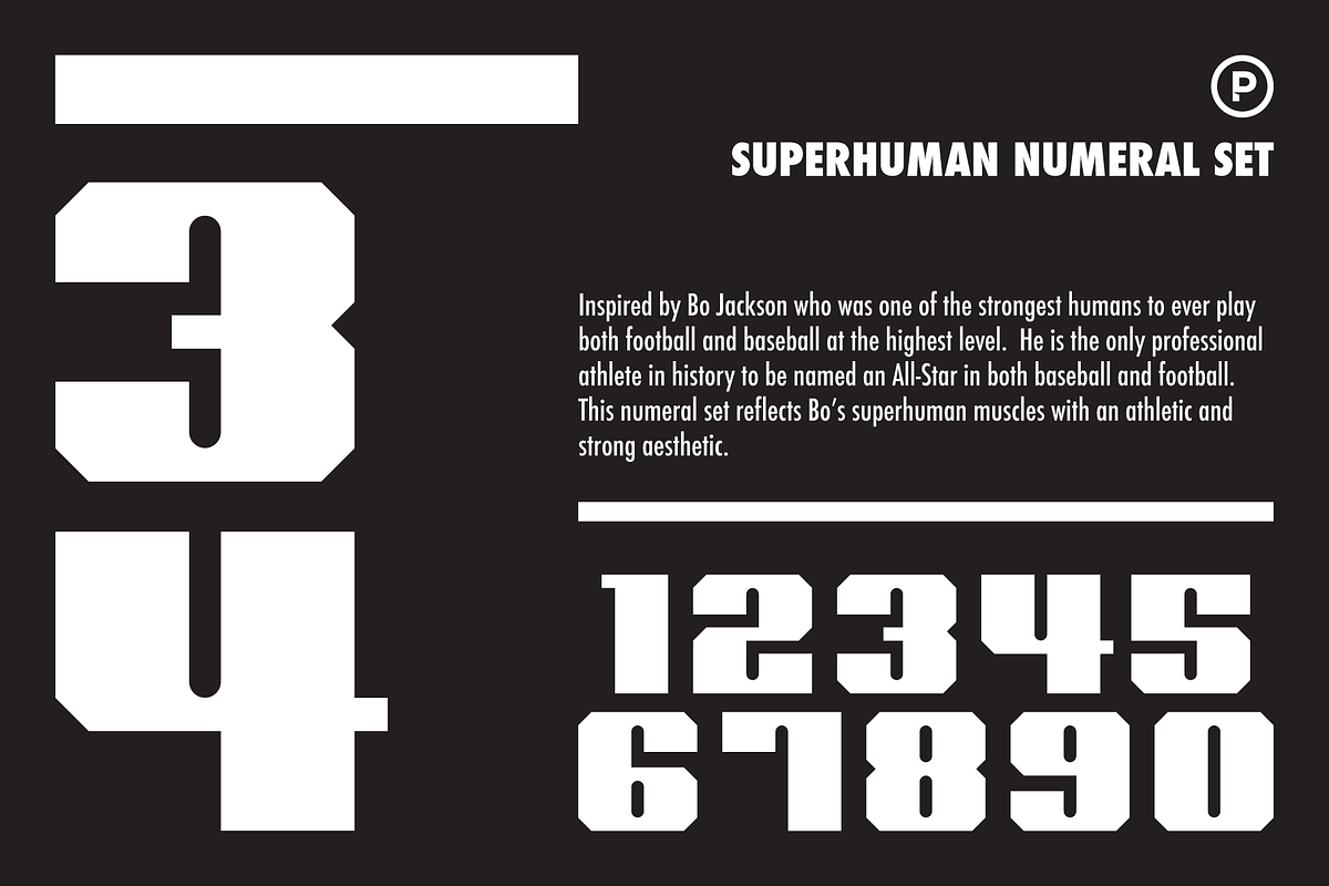 Superhuman Numeral Set