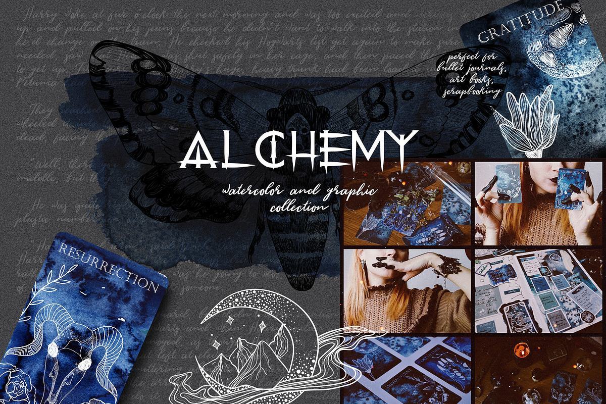 Alchemy. Magic bullet journal set, an Illustration by Scarlet Heath Art (Photo 1 of 13)
